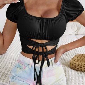 shein black crop top